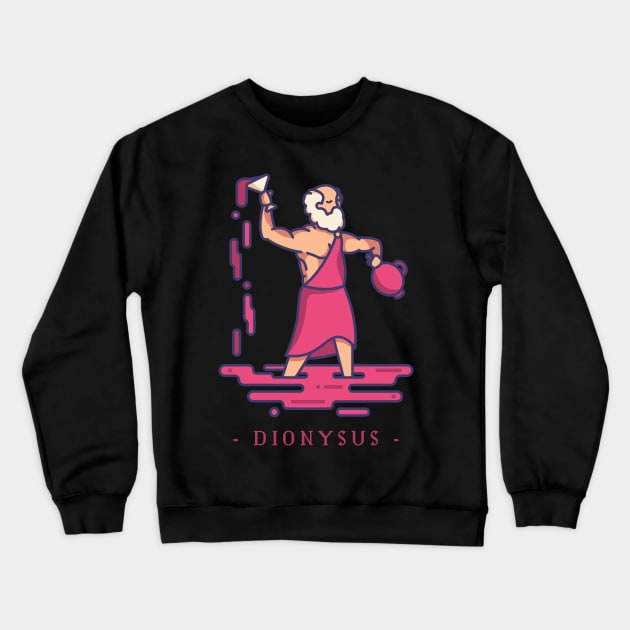 Dionysus Greek Mythology Crewneck Sweatshirt by MimicGaming